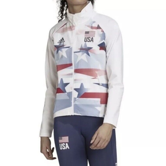 Adidas Women's USA Olympics Volleyball Warm Up Jacket - Picture 2 of 7